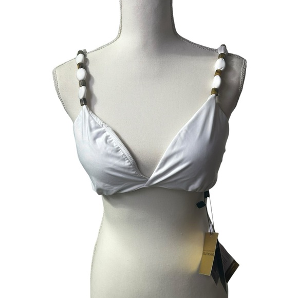 VIX womens white solid DORA KIRK bikini swim top size XL NWT - Picture 4 of 10